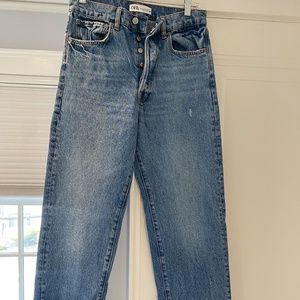 Zara Relaxed Mid Rise Jeans